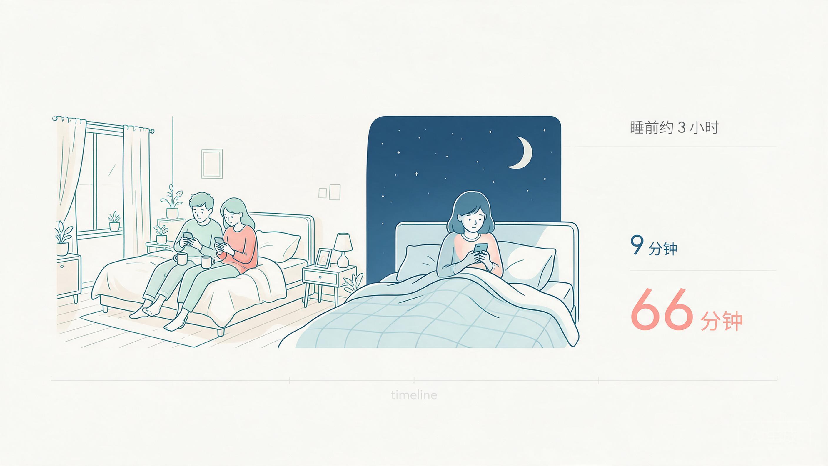 单线插画＋柔和色块
